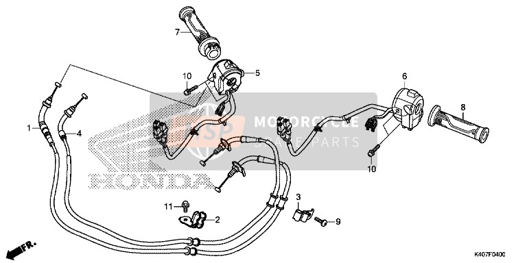 Honda NSS125D 2015 Switch/ Cable for a 2015 Honda NSS125D